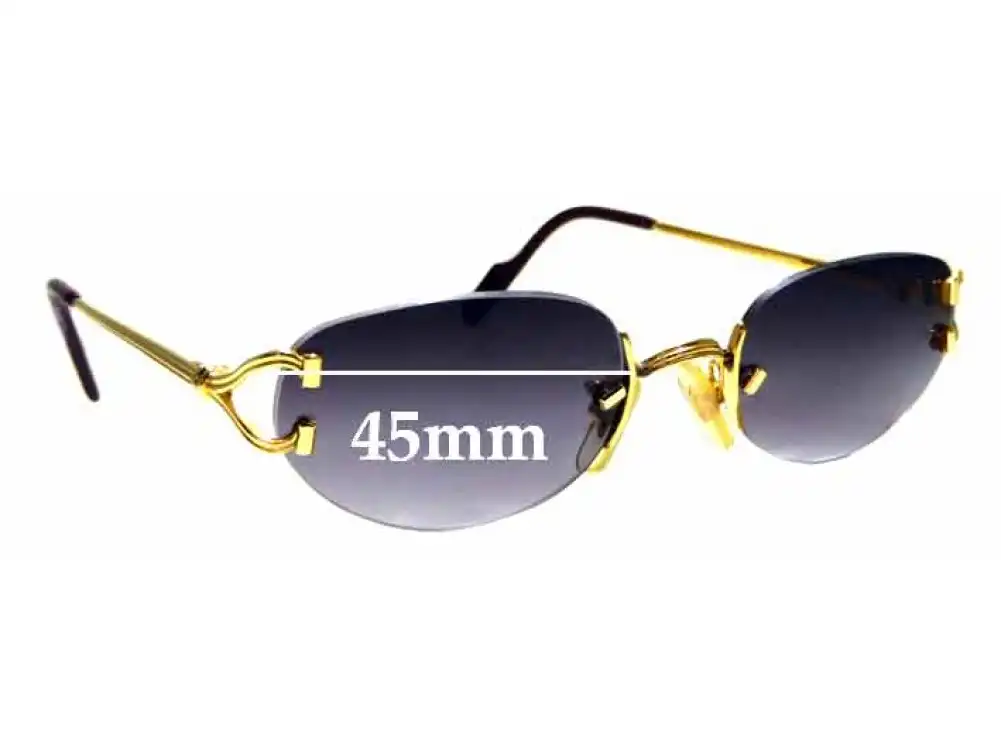 Sunglass Fix Replacement Lenses for Cartier 1902197 - 45mm Wide Sunglass Fix Replacement Lenses for Cartier 1902197 - 45mm Wide