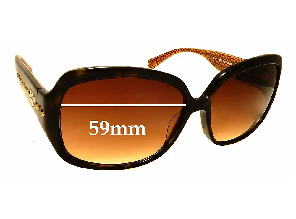 Sunglass Fix Replacement Lenses for Coach HC8027 Scarlett - 59mm Wide Sunglass Fix Replacement Lenses for Coach HC8027 Scarlett - 59mm Wide