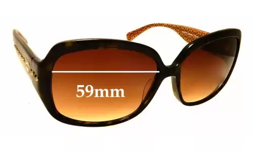 Sunglass Fix Replacement Lenses for Coach HC8027 Scarlett - 59mm Wide Sunglass Fix Replacement Lenses for Coach HC8027 Scarlett - 59mm Wide