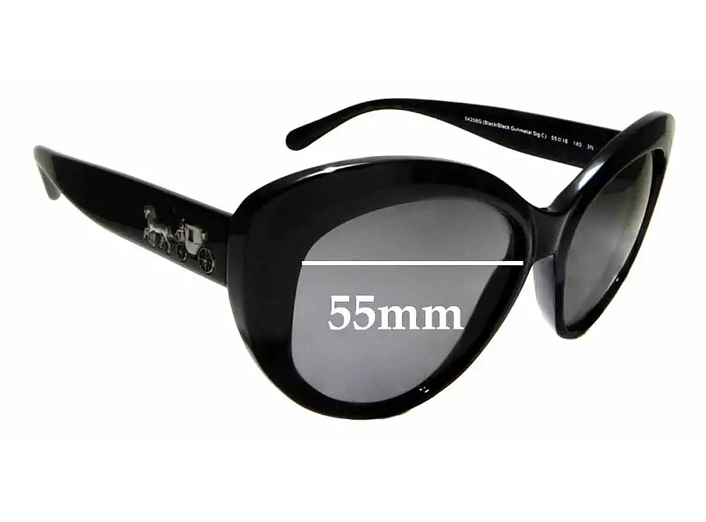 Sunglass Fix Replacement Lenses for Coach HC8206 - 55mm Wide Sunglass Fix Replacement Lenses for Coach HC8206 - 55mm Wide