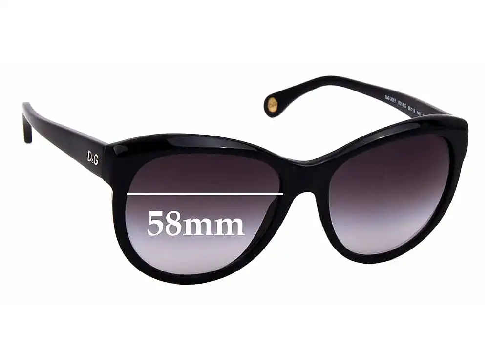 Sunglass Fix Replacement Lenses for Dolce & Gabbana DG3061 - 58mm Wide Sunglass Fix Replacement Lenses for Dolce & Gabbana DG3061 - 58mm Wide