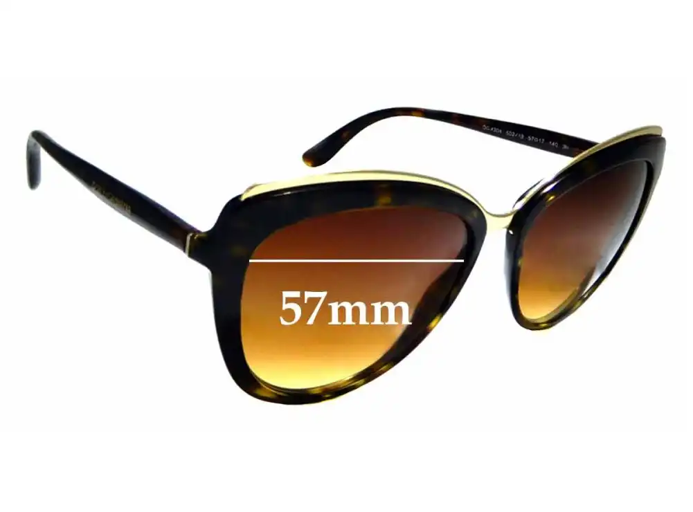Dolce & Gabbana DG4304 Replacement Lenses 57mm Dolce & Gabbana DG4304 Replacement Lenses 57mm