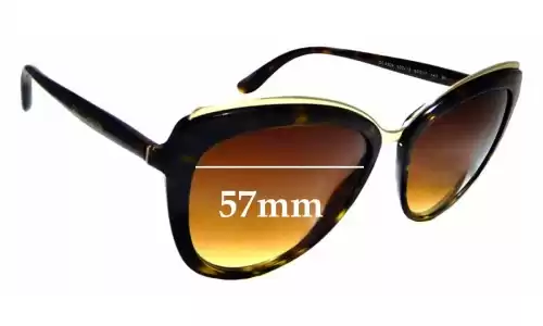 Dolce & Gabbana DG4304 Replacement Lenses 57mm Sunglass Fix Replacement Lenses for Dolce & Gabbana DG 4304 - 57mm wide