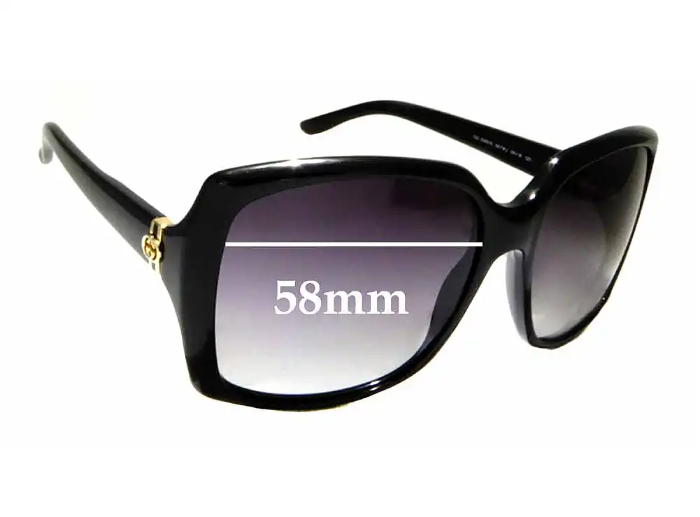 Sunglass Fix Replacement Lenses for Gucci GG3589/S - 58mm Wide Sunglass Fix Replacement Lenses for Gucci GG3589/S - 58mm Wide