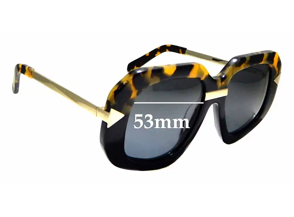 Sunglass Fix Replacement Lenses for Karen Walker Hollywood Creeper - 53mm Wide Sunglass Fix Replacement Lenses for Karen Walker Hollywood Creeper - 53mm Wide