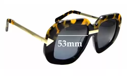 Sunglass Fix Replacement Lenses for Karen Walker Hollywood Creeper - 53mm Wide Sunglass Fix Replacement Lenses for Karen Walker Hollywood Creeper - 53mm Wide