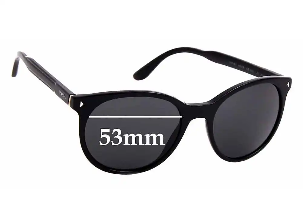 Sunglass Fix Replacement Lenses for Prada SPR06T & PR06TS - 53mm Wide Sunglass Fix Replacement Lenses for Prada SPR06T & PR06TS - 53mm Wide