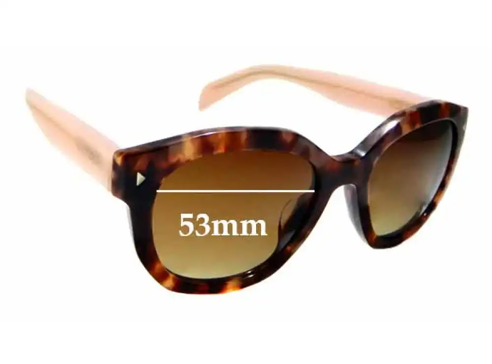 Sunglass Fix Replacement Lenses for Prada SPR12S-F - 53mm Wide Sunglass Fix Replacement Lenses for Prada SPR12S-F - 53mm Wide