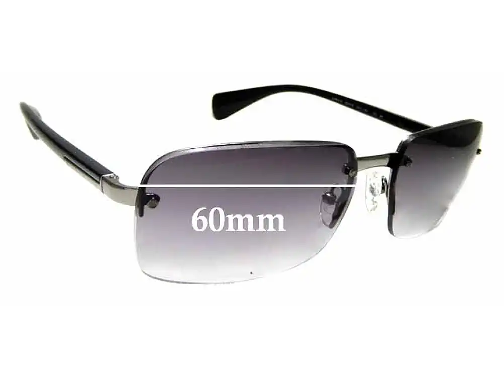 Sunglass Fix Replacement Lenses for Prada SPR61N - 60mm Wide Sunglass Fix Replacement Lenses for Prada SPR61N - 60mm Wide