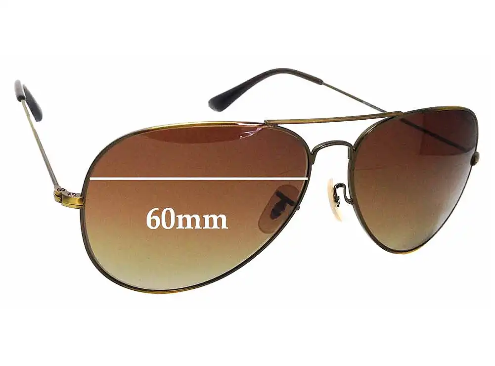 Sunglass Fix Replacement Lenses for Ray-Ban RB3026 Aviator - NOT Large Metal - 60mm Wide Sunglass Fix Replacement Lenses for Ray-Ban RB3026 Aviator - NOT Large Metal - 60mm Wide