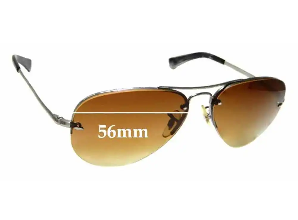 Sunglass Fix Replacement Lenses for Ray-Ban RB3449 Aviator 2mm Nose Hole - 56mm Wide Sunglass Fix Replacement Lenses for Ray-Ban RB3449 Aviator 2mm Nose Hole - 56mm Wide