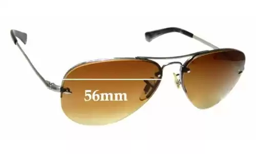 Sunglass Fix Replacement Lenses for Ray-Ban RB3449 Aviator 2mm Nose Hole - 56mm Wide Ray-Ban RB3449 Aviator 2mm Nose Hole Replacement Lenses 56mm wide