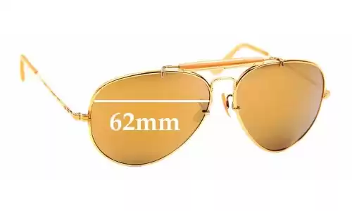 Sunglass Fix Replacement Lenses for Ray-Ban RB3561 The General - 62mm Wide Ray-Ban RB3561 The General Replacement Lenses 62mm wide