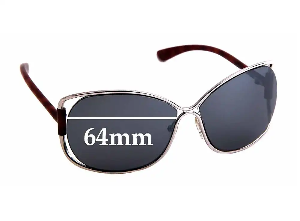 Sunglass Fix Replacement Lenses for Tom Ford Eugenia TF156 - 64mm Wide Sunglass Fix Replacement Lenses for Tom Ford Eugenia TF156 - 64mm Wide