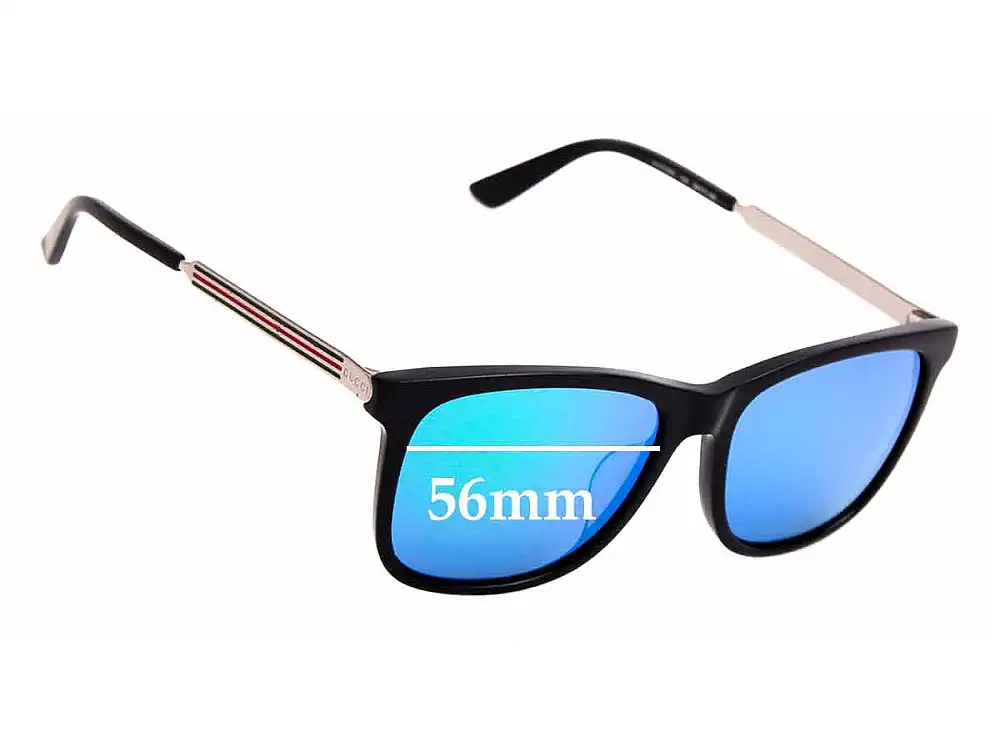 Sunglass Fix Replacement Lenses for Gucci GG0078SK - 56mm Wide Sunglass Fix Replacement Lenses for Gucci GG0078SK - 56mm Wide