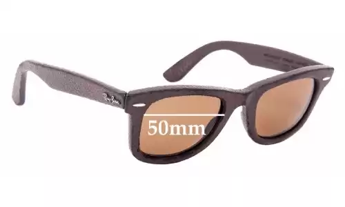 Sunglass Fix Replacement Lenses for Ray Ban RB2140-Q-M Wayfarer Genuine Leather - 50mm Wide Ray Ban RB2140-Q-M Wayfarer Genuine Leather Replacement Lenses 50mm wide