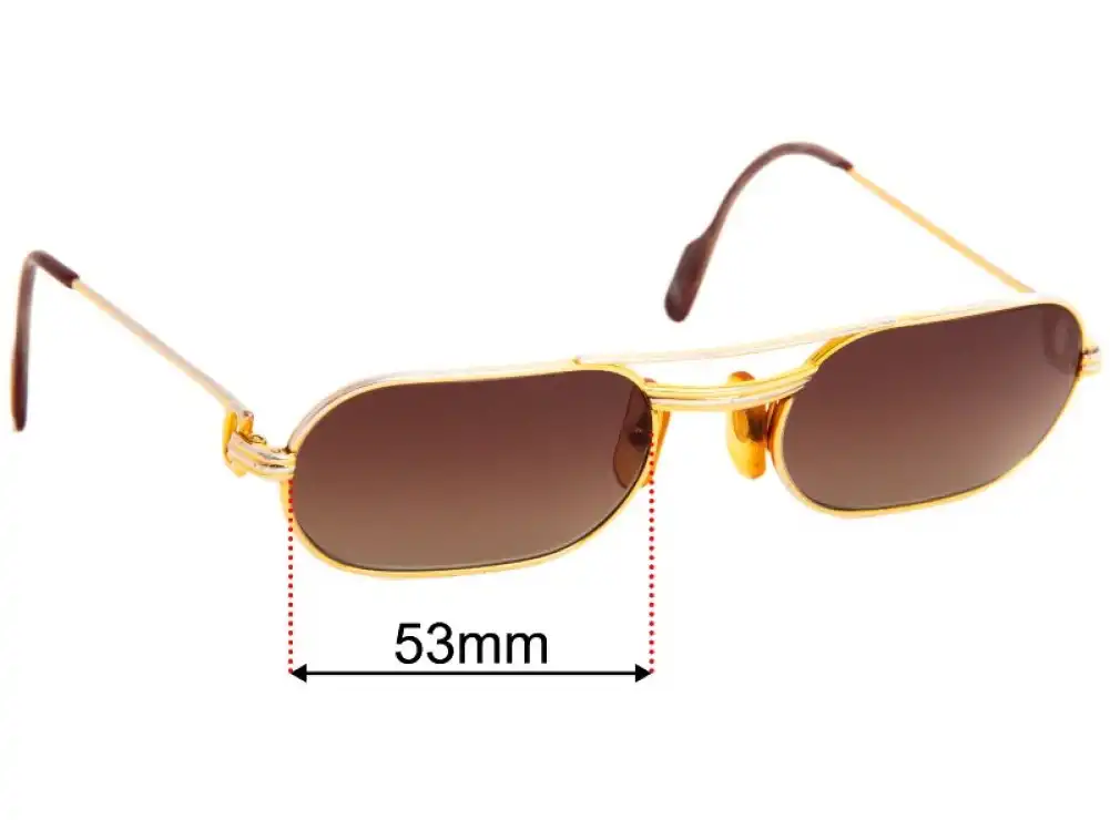 Sunglass Fix Replacement Lenses for Cartier Must - 53mm Wide Sunglass Fix Replacement Lenses for Cartier Must - 53mm Wide