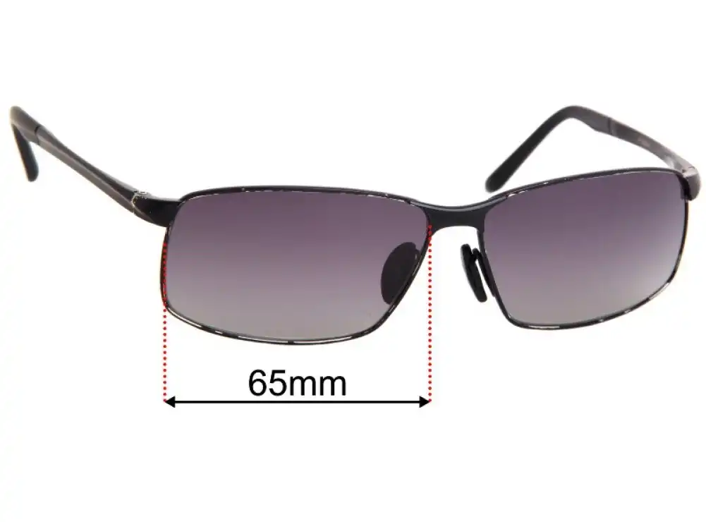 Sunglass Fix Replacement Lenses for Porsche P 8541 - 65mm Wide Sunglass Fix Replacement Lenses for Porsche P 8541 - 65mm Wide