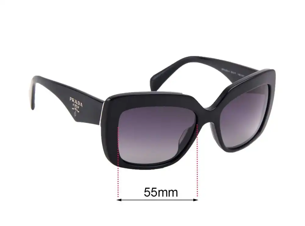 Sunglass Fix Replacement Lenses for Prada SPR03Q-A - 55mm Wide Sunglass Fix Replacement Lenses for Prada SPR03Q-A - 55mm Wide