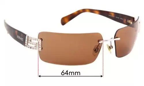 Sunglass Fix Replacement Lenses for Versace MOD 2010-B - 64mm Wide Sunglass Fix Replacement Lenses for Versace MOD 2010-B - 64mm Wide