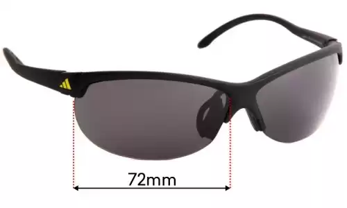 Sunglass Fix Replacement Lenses for Adidas A170 Adizero L - 72mm Wide Adidas A170 Adizero L Replacement Lenses 72mm wide