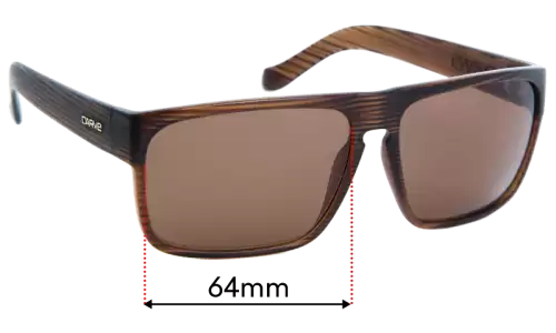 Sunglass Fix Replacement Lenses for Carve Vendetta - 64mm Wide Carve Vendetta Replacement Lenses 64mm wide