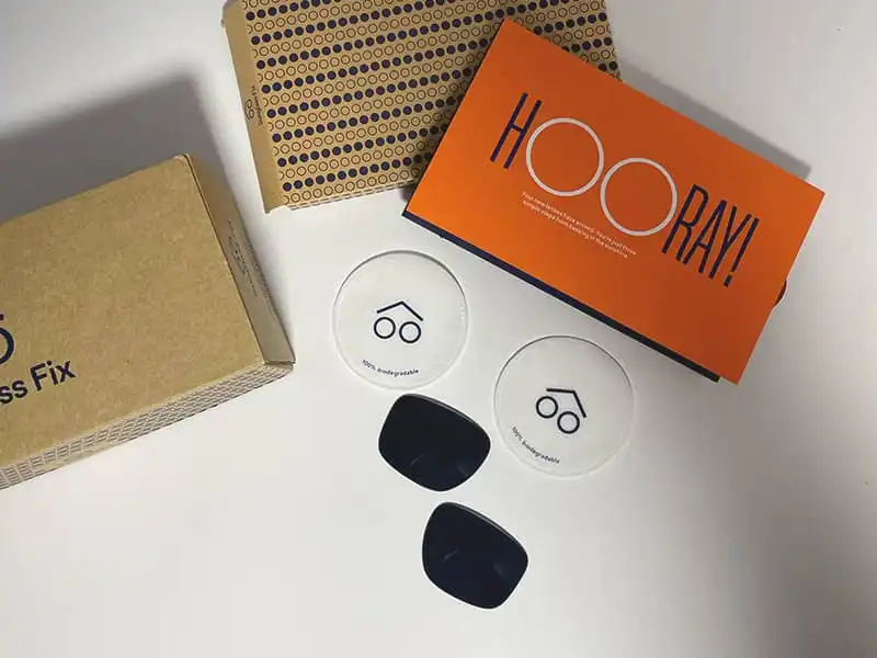Sunglass Fix packaging with new replacement lenses