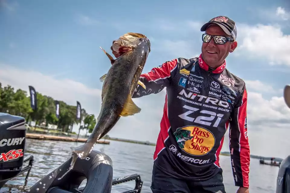 Professional Fisherman Kevin VanDam Caught A Fish Professional Fisherman Kevin VanDam Caught A Fish