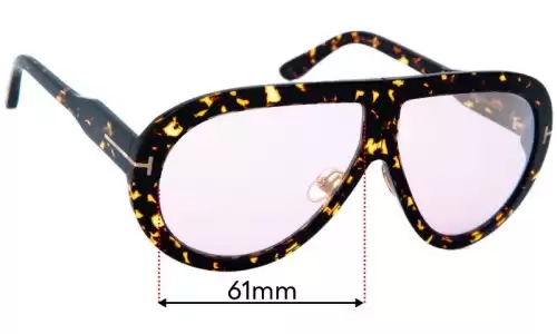 Tom Ford Troy TF836 Replacement Lenses 61mm Tom Ford Troy TF836 Replacement Sunglass Lenses 61mm