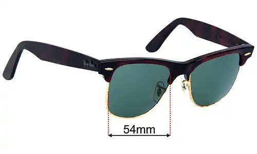 Sunglass Fix Ersatzgläser für Ray-Ban B&L Wayfarer Max - 54mm Wide Ray-Ban B&L Wayfarer Max Ersatzlinsen 54mm wide