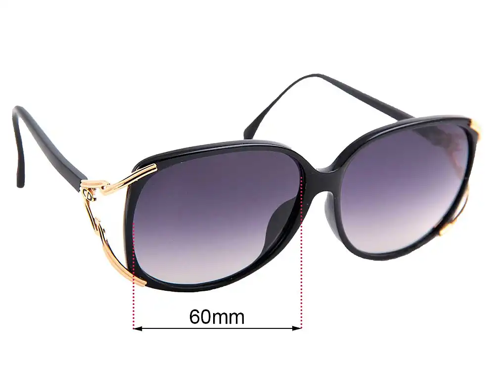 Sunglass Fix Ersatzgläser für Christian Dior 2689A - 60mm Wide Sunglass Fix Ersatzgläser für Christian Dior 2689A - 60mm Wide