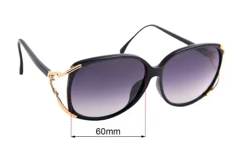 Sunglass Fix Ersatzgläser für Christian Dior 2689A - 60mm Wide Sunglass Fix Ersatzgläser für Christian Dior 2689A - 60mm Wide