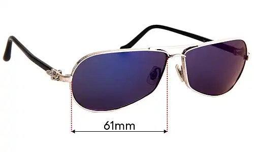 Sunglass Fix Ersatzgläser für Chrome Hearts Red - 61mm Wide Sunglass Fix Ersatzgläser für Chrome Hearts Red - 61mm Wide