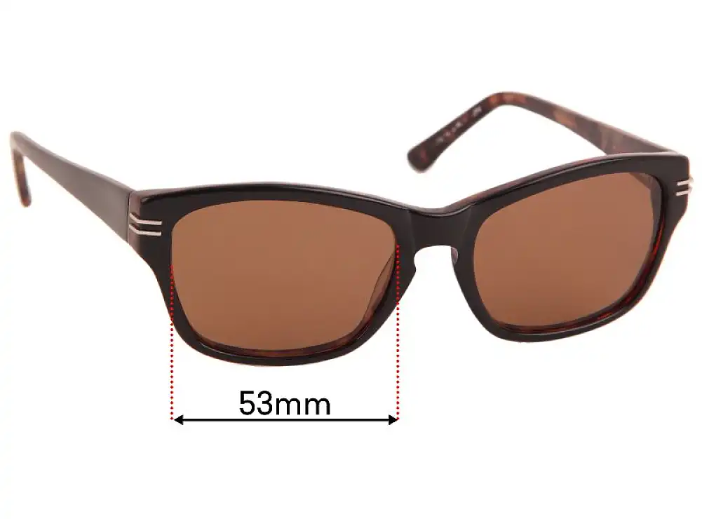 Sunglass Fix Ersatzgläser für Country Road CR Sun Rx 08 - 53mm Wide Sunglass Fix Ersatzgläser für Country Road CR Sun Rx 08 - 53mm Wide