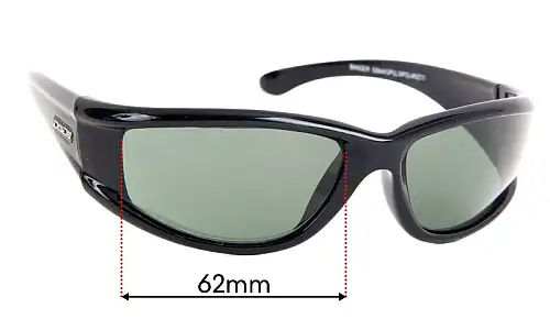 Sunglass Fix Ersatzgläser für Dirty Dog Banger - 62mm Wide Dirty Dog Banger Ersatzgläser 62mm wide