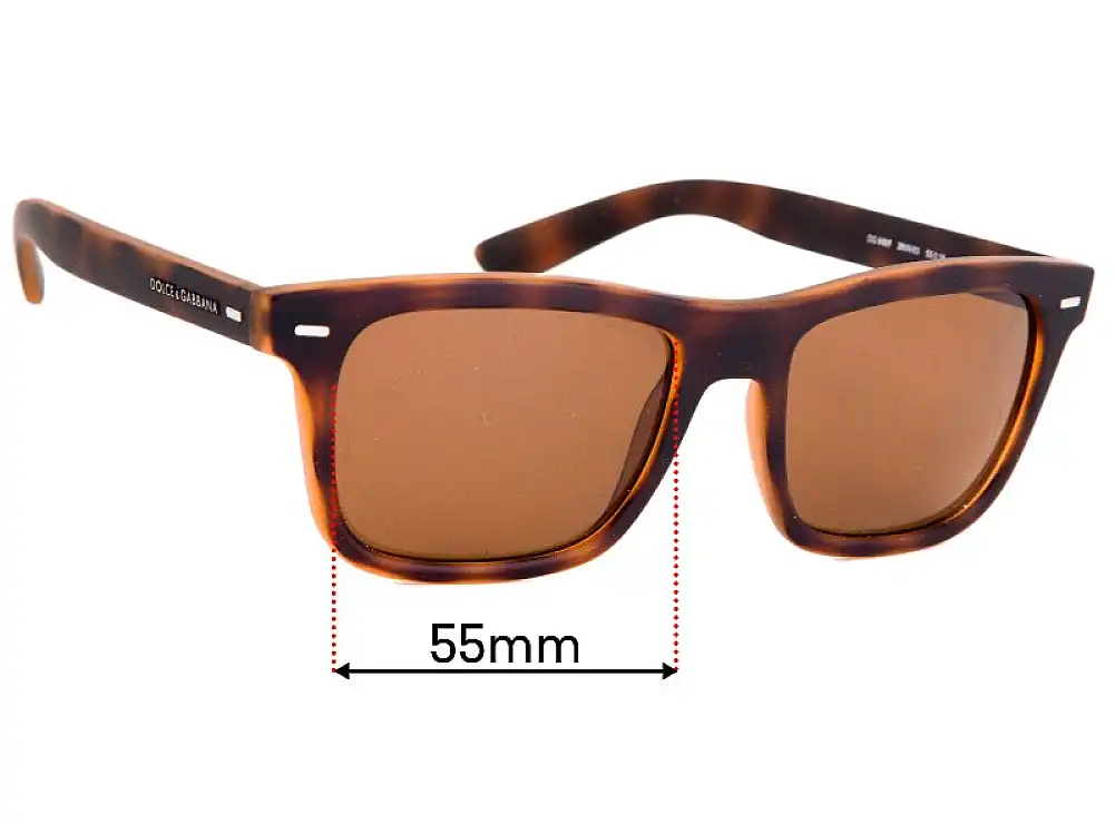 Sunglass Fix Ersatzgläser für Dolce & Gabbana DG6095 - 55mm Wide Sunglass Fix Ersatzgläser für Dolce & Gabbana DG6095 - 55mm Wide