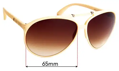 Sunglass Fix Ersatzgläser für Jimmy Choo Aster/S - 65mm Wide Jimmy Choo Aster/S Ersatzlinsen 65mm wide