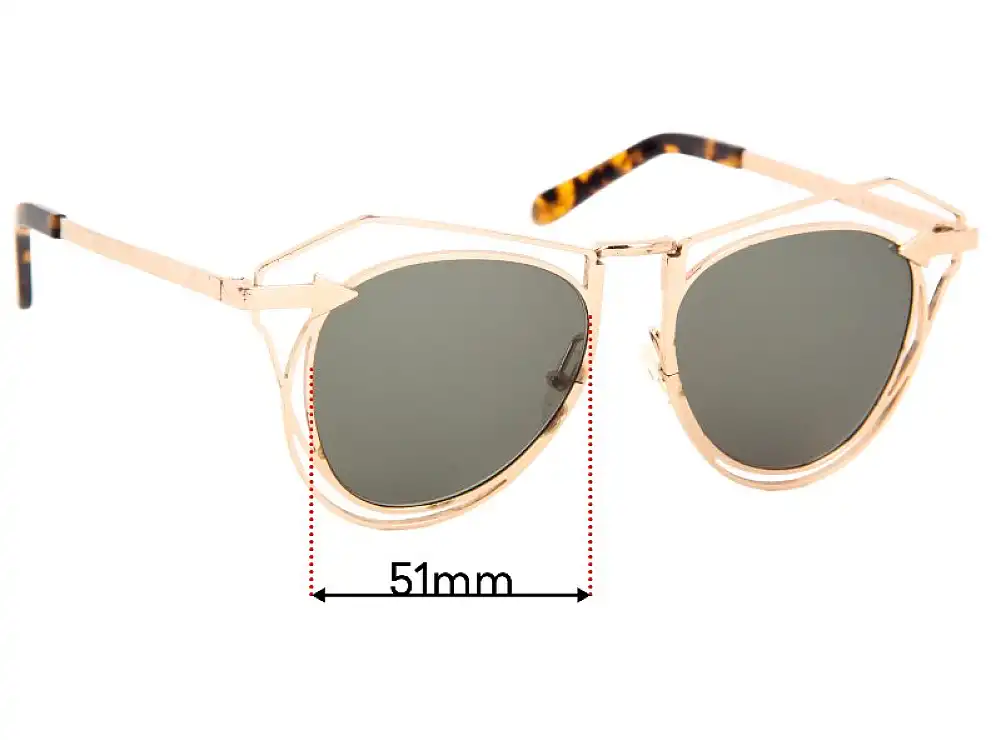 Sunglass Fix Ersatzgläser für Karen Walker Marguerite - 51mm Wide Sunglass Fix Ersatzgläser für Karen Walker Marguerite - 51mm Wide