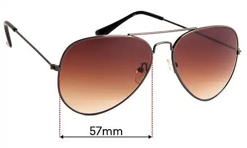 Sunglass Fix Ersatzgläser für Koa Bem A002 P - 57mm Wide Sunglass Fix Ersatzgläser für Koa Bem A002 P - 57mm Wide