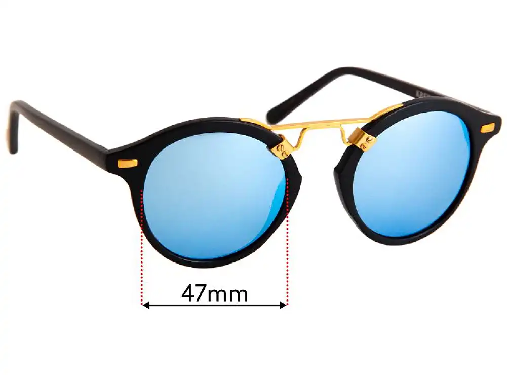 Sunglass Fix Ersatzgläser für Krewe St Louis - 47mm Wide Sunglass Fix Ersatzgläser für Krewe St Louis - 47mm Wide