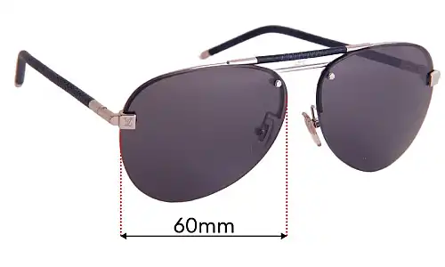 Sunglass Fix Ersatzgläser für Louis Vuitton Z1178E - 60mm Wide Louis Vuitton Z1178E Ersatzlinsen 60mm wide