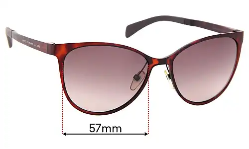Sunglass Fix Ersatzgläser für Marc by Marc Jacobs MMJ 451/S Aioha - 57mm Wide Marc by Marc Jacobs MMJ 451/S Aioha Ersatzlinsen 57mm wide