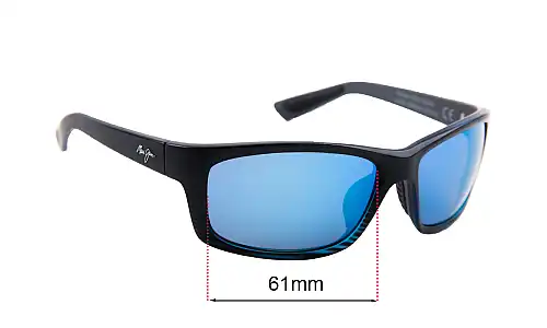 Maui Jim Kanaio Coast MJ766 Replacement Lenses 61mm x 39mm Maui Jim Kanaio Coast MJ766 Replacement Sunglass Lenses - 61mm wide - 39mm tall