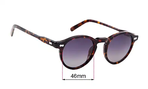 Sunglass Fix Ersatzgläser für Moscot Miltzen - 46mm Wide Moscot Miltzen Ersatzlinsen 46mm wide