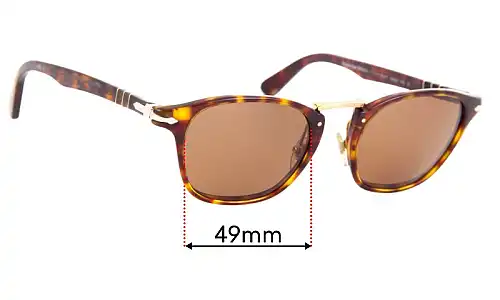 Sunglass Fix Ersatzgläser für Persol 3110-S Typewriter - 49mm Wide Persol 3110-S Typewriter Ersatzlinsen 49mm wide