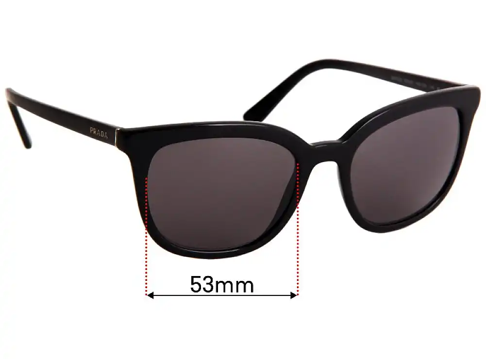 Sunglass Fix Ersatzgläser für Prada SPR03X - 53mm Wide Sunglass Fix Ersatzgläser für Prada SPR03X - 53mm Wide