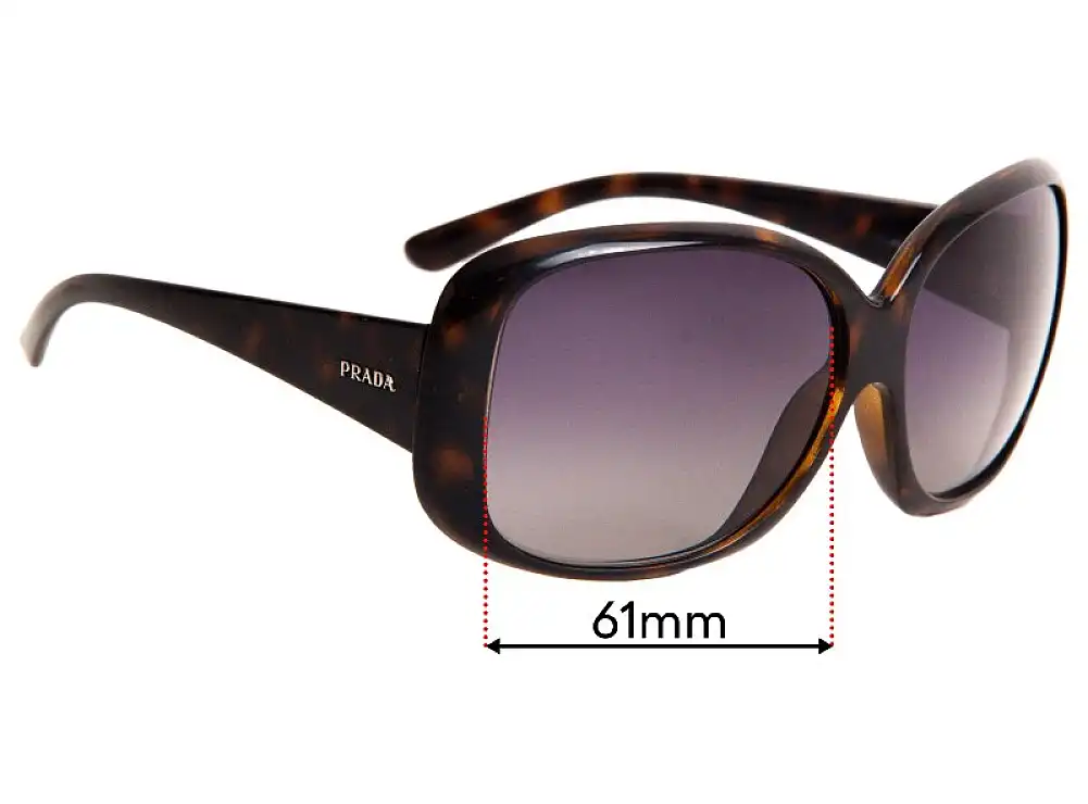 Sunglass Fix Ersatzgläser für Prada SPR25N - 61mm Wide Sunglass Fix Ersatzgläser für Prada SPR25N - 61mm Wide