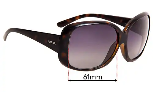 Sunglass Fix Ersatzgläser für Prada SPR25N - 61mm Wide Sunglass Fix Ersatzgläser für Prada SPR25N - 61mm Wide