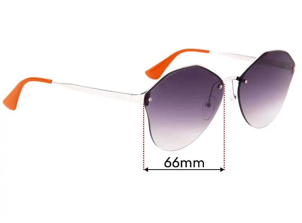 Sunglass Fix Ersatzgläser für Prada SPR64T & PR64TS - 66mm Wide Sunglass Fix Ersatzgläser für Prada SPR64T & PR64TS - 66mm Wide