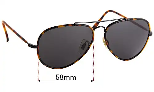 Sunglass Fix Ersatzgläser für Ralph Lauren Polo 3058-J-M - 58mm Wide Ralph Lauren Polo 3058-J-M Ersatzlinsen 58mm wide